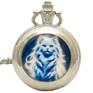 Zegarek, Naszyjnik, Wisiorek - Kot - nr.42