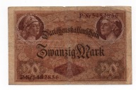 Banknot Niemcy 20 marek 1914r.