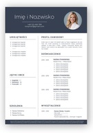 SZABLON WZÓR CV RESUME (1 strona) - MS WORD (docx)