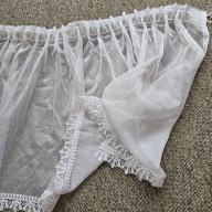 Firana/ zazdrostka,markizeta z gipiurą, biała, szer.1,60m x wys. 0,65m, F4