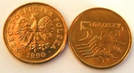 1990 r 5 gr groszy MW * MENNICZE