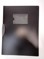 TECZKA NA DOKUMENTY CZARNA Skoroszyt zaciskowy z klipem A4 Czarny