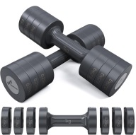 Hantle żeliwne regulowane Sportneer zestaw