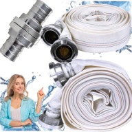 WĄŻ STRAŻACKI 2" 52MM 30M PARCIANY DO WODY SZAMBA Z SZYBKOZŁĄCZAMI DO POMPY