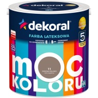 Dekoral MOC KOLORU Farba lateksowa do wnętrz kawowa pralinka 2,5L