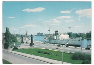 Szczecin Port na Odrze statek Mickiewicz lata 80