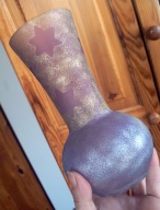 srebrno liliowy szklany wazon design