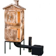 Wędzarnia Ogrodowa Drewniana Duże Palenisko - Mocne Wędzenie