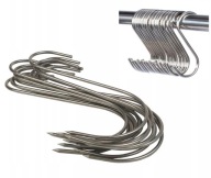 HACZYKI DO WĘDZENIA MIĘSA I WĘDLIN HAKI WĘDZARNICZE 15 SZT STAL NIERDZEWNA