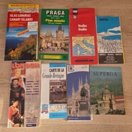 Zestaw map Włochy, Wyspy Kanaryjskie, Londyn, Praga i inne