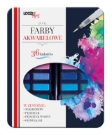 Farby akwarelowe w metalowym pudełku St. Majewski 36 szt.
