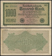 BNN - NIEMCY 1000 Marek 1922 # P76e # RD - Sd 231342 # znak wodny G # VF