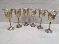 Kielichy mosiężne platerowane z gwiazdą Dawida