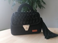 Torebka ze sznurka szydełko T-shirt kuferek