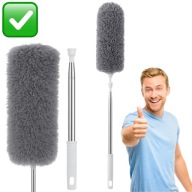 MIOTEŁKA DO KURZU SZCZOTKA ZMIOTKA TELESKOPOWA WYTRZYMAŁA SOLIDNA SZARA