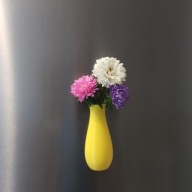 Wazon - magnes na lodówkę - żółty