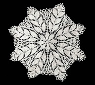 SERWETKA - szydełkowa, koronka do koszyczka - ręcznie robiona - 30cm