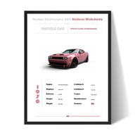 Dodge challenger hellcat Plakat/Obraz w Ramce 40x30cm Prezent dla faceta