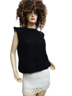 BEZRĘKAWNIK wełniany MOHEROWY wełna moher 38/40