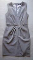 SUKIENKA DAMSKA OŁÓWKOWA Z WISKOZĄ GREY 38 F&F