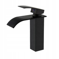 Bateria umywalkowa stojąca CZARNA kran DO UMYWALKI wc ŁAZIENKI kaskada