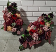 komplet nagrobny, wielobarwny