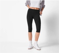 esmara Legginsy damskie 3/4 z biobawełną czarne L 44/46