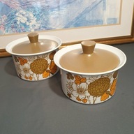 Naczynia do zapiekania, kaminka – Made in England – Ironstone – vintage