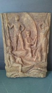 Stara Płaskorzeźba Relief ceramika Elsi Sunberg