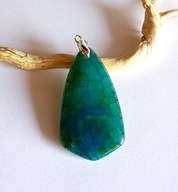 Wisior z naturalnym agatem smoczym srebro 925