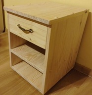 Szafka nocna z szufladą DREWNO do sypialni