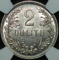 Litwa - 2 Litu 1925 - MS 62 - NGC - MENNICZE