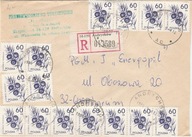 2 listy z ciekawą frankaturą z okresu inflacji 1990