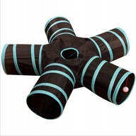 Tunel dla kota interaktywny składany 30cm niebieski