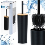 SZCZOTKA DO TOALETY ZE STOJAKIEM METALOWA CZARNA 36,5 cm