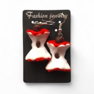 KOLCZYKI Z MODELINY Ogryzki Jabłka