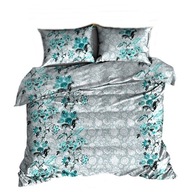 Pościel kora lux 220x240 + 2x50x60 + 2x40x40 zamek K 298-1 Joker turkus