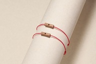 Zestaw dwóch bransoletek ze wzorem Serce - Czerwone