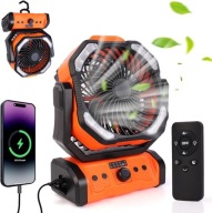 Wiatrak 20000mAh LED i Powerbankiem Przenośny Wentylator Biurkowy z Pilotem