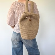 Kyoto Knot Jute Bag -torba damska jutowa handmade boho, inspirowana Japonią