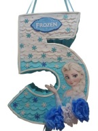 Piniata URODZINOWA DOWOLNY NUMER CYFRA FROZEN KRAINA LODU ELSA+ kij gratis