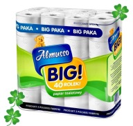 PAPIER Toaletowy 3-warstwowy ALMUSSO BIG 40 rolek Biały Celuloza Wyprzedaż