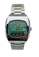 MĘSKI NARĘCZNY ZEGAREK ATLANTIC SQUARE DATE LATA 70-TE - IDEAŁ