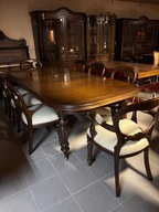 Angielski zestaw stylowy STÓŁ 8 KRZESEŁ 12 osób KOMODA Kredens Stylowe