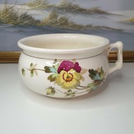 Duża porcelanowa misa nocna / osłonka | Anglia | Ręcznie malowane bratki