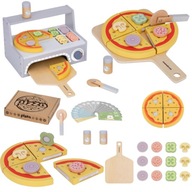 DREWNIANA PIZZA ZABAWKA ZESTAW DO ROBIENIA PIECZENIA PIZZY PIZZA MAMABRUM