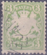 NIEMCY ( Bawaria ) - znaczek kasowany z 1876 roku. Z 7126.