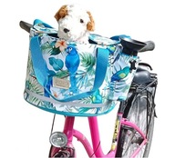 Koszyk na rower Papugi Kolorowa torba rowerowa na lato fotelik dla psa kota