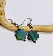 Kolczyki z naturalną masą perłową abalone srebro 925