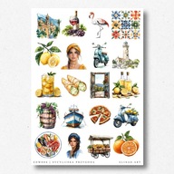 Sycylijska przygoda - arkusz z elementami do wycinania scrapbooking